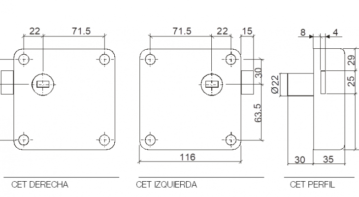 Cerradura electrónica para taquillas CET